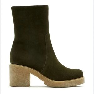 NEW La Canadienne Bringham Waterproof Bootie Chunky Platform Boots Green 11